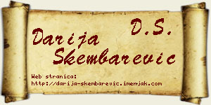 Darija Škembarević vizit kartica